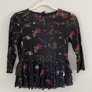 Urban Outfitters Out From Under Ruffled Floral Top